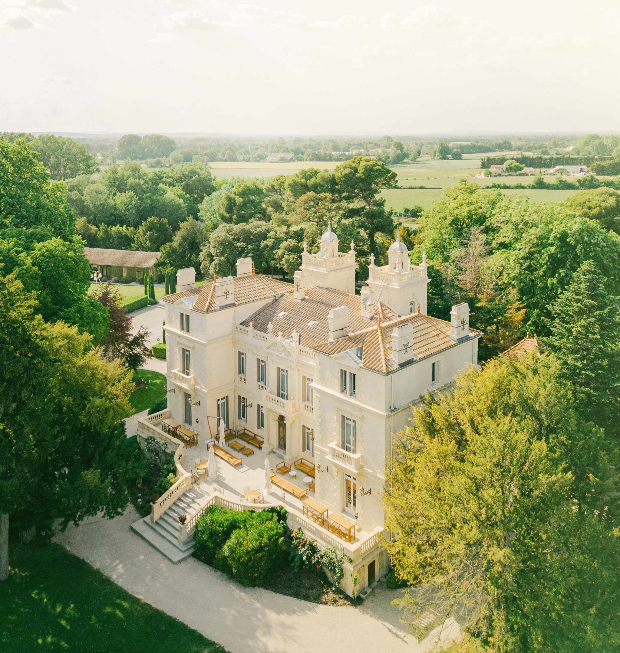 Location salles de réception et parc - Château des 3 Fontaines drone